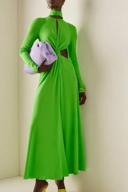 Vintage Green Dress: Elegant Y2K Style - Coquette Aesthetic, Grunge Vibes, Pastel Goth Influence