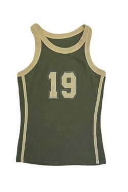 Vintage Green Number Print Slim Tank Top - Y2K Aesthetic - Coquette & Grunge Style