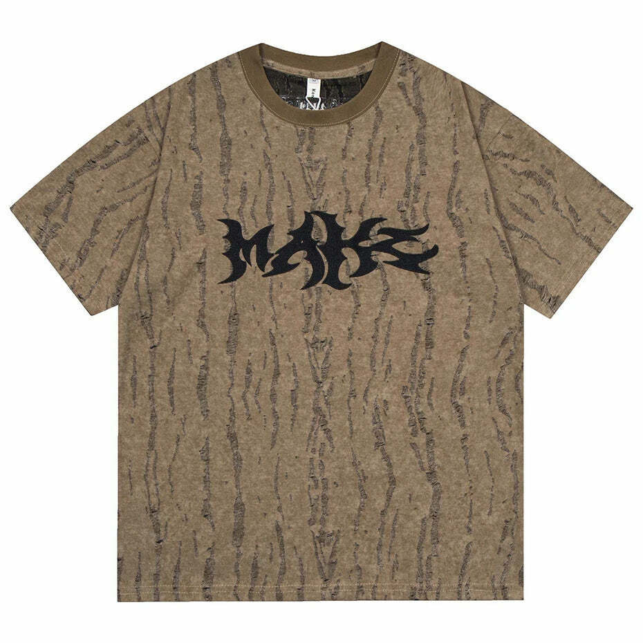 Vintage Grunge Aesthetic Tee with Unique Texture - Y2K Fashion Statement Piece Vintage Grunge Aesthetic Tee with Unique Texture - Y2K Fashion Statement Piece