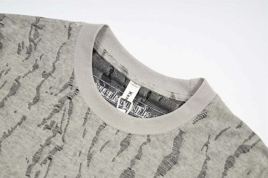 Vintage Grunge Aesthetic Tee with Unique Texture - Y2K Fashion Statement Piece Vintage Grunge Aesthetic Tee with Unique Texture - Y2K Fashion Statement Piece