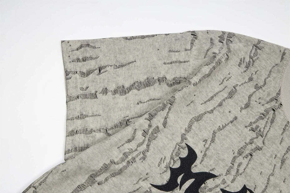 Vintage Grunge Aesthetic Tee with Unique Texture - Y2K Fashion Statement Piece Vintage Grunge Aesthetic Tee with Unique Texture - Y2K Fashion Statement Piece