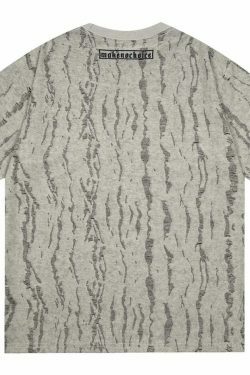 Vintage Grunge Aesthetic Tee with Unique Texture - Y2K Fashion Statement Piece