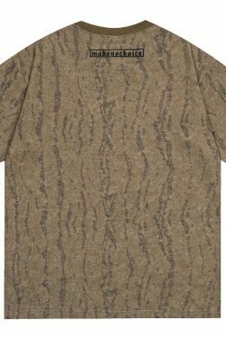 Vintage Grunge Aesthetic Tee with Unique Texture - Y2K Fashion Statement Piece