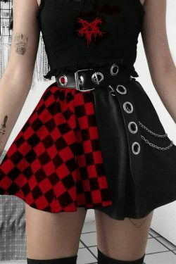 Vintage Grunge High Waist Cargo Skirt for Women - Y2K Aesthetic Outfit