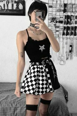 Vintage Grunge High Waist Cargo Skirt for Women - Y2K Aesthetic Outfit
