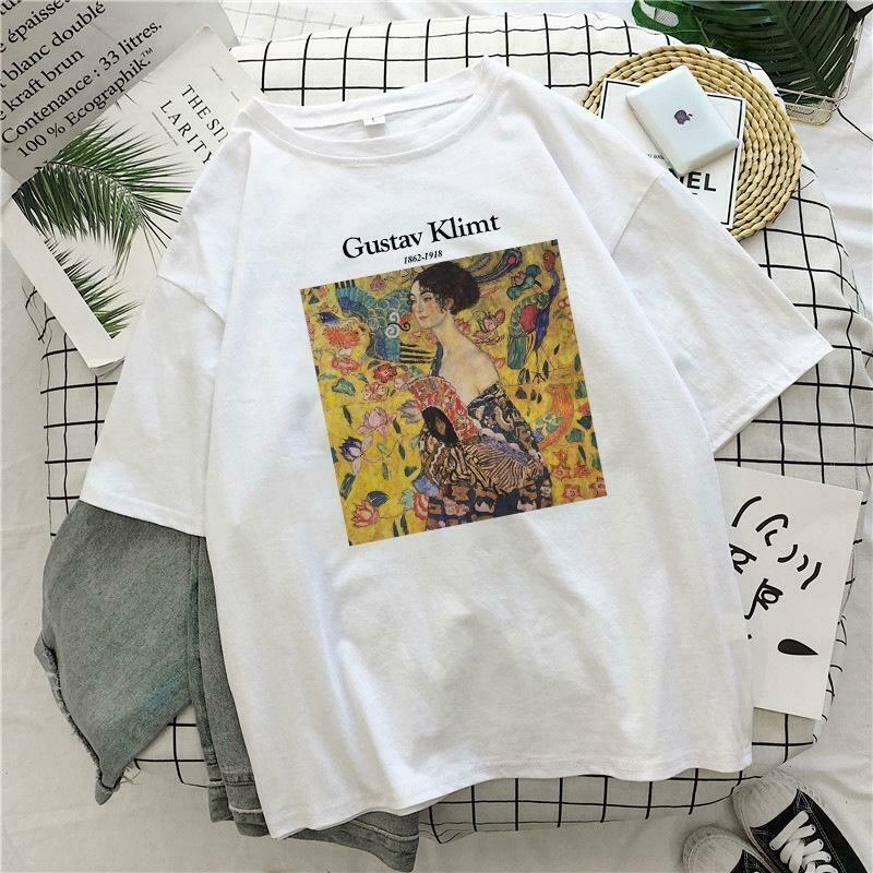 Vintage Gustav Klimt Art Tee - Y2K Aesthetic Women's Fashion Statement Piece Vintage Gustav Klimt Art Tee - Y2K Aesthetic Women's Fashion Statement Piece