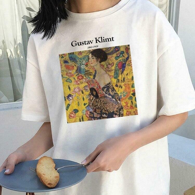 Vintage Gustav Klimt Art Tee - Y2K Aesthetic Women's Fashion Statement Piece Vintage Gustav Klimt Art Tee - Y2K Aesthetic Women's Fashion Statement Piece