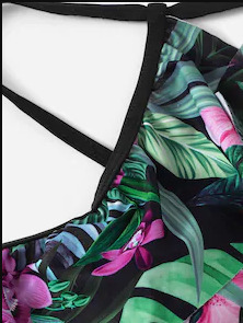 Vintage Halter Ruffles Bikini Set with Ethnic Print for Y2K Fashion Enthusiasts Vintage Halter Ruffles Bikini Set with Ethnic Print for Y2K Fashion Enthusiasts