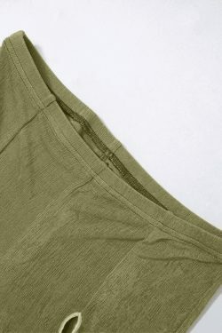 Vintage Hollow Flare Leg Pants - Y2K Fashion Statement with Coquette Aesthetic & Grunge Style