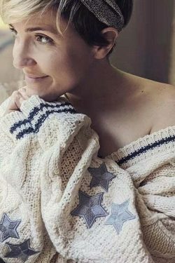 Vintage Hollywood Starlet Star-Embroidered Cardigan - Y2K Fashion Aesthetic for Women