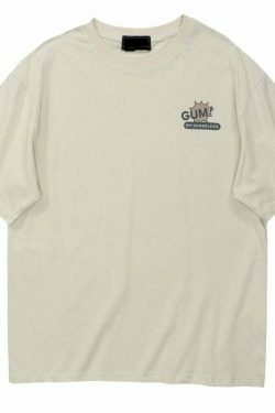 Vintage Japanese Poster Graphic Tee - Y2K Fashion Aesthetic Shirt for Women