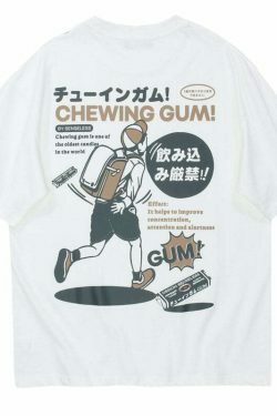 Vintage Japanese Poster Graphic Tee - Y2K Fashion Aesthetic Shirt for Women