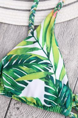 Vintage Lace-Up Bikini Set with Floral Details - Y2K Fashion Swimwear for Women