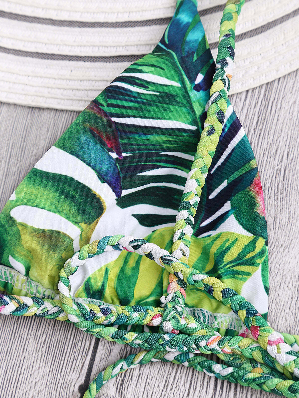 Vintage Lace-Up Bikini Set with Floral Details - Y2K Fashion Swimwear for Women