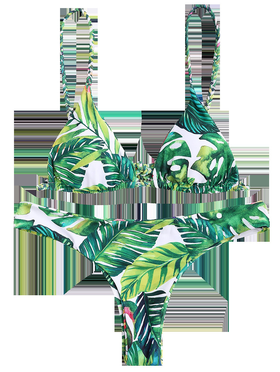 Vintage Lace-Up Bikini Set with Floral Details - Y2K Fashion Swimwear for Women