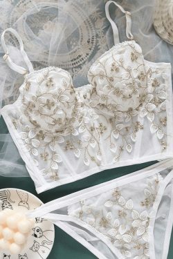 Vintage Lace Embroidery Bustier - Y2K Coquette Grunge Aesthetic Cute Tops Goth