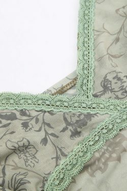 Vintage Lace Patch Wood Ear Cami Top - Y2K Fashion Aesthetic with Coquette Style and Grunge Vibes