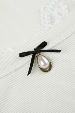 Vintage Lace Splice Square Neck Long Sleeve Tee - Y2K Fashion Aesthetic for Women