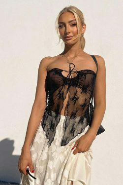 Vintage Lace Tube Vest Top: Y2K Fashion - Coquette Aesthetic, Grunge Style, Pastel Goth & More