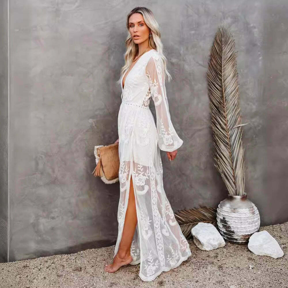 Vintage Lace V-Neck Dress: Y2K Aesthetic with Coquette & Grunge Vib