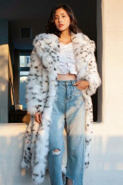 Vintage Leopard Print Fur Coat - Y2K Fashion Statement with Coquette & Grunge Aesthetic