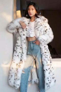 Vintage Leopard Print Fur Coat - Y2K Fashion Statement with Coquette & Grunge Aesthetic