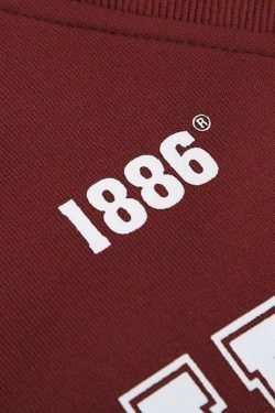 Vintage Letter Print V Neck Piping Long Sleeve Tee - Y2K Fashion Aesthetic Top