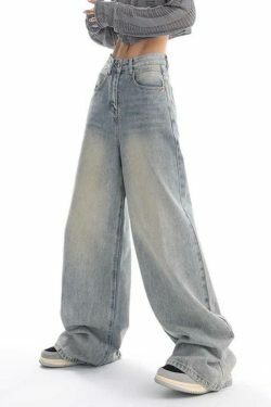 Vintage Light Wash High Rise Boyfriend Jeans - Y2K Fashion Staple for Coquette & Grunge Aesthetics