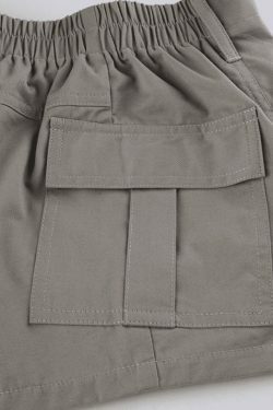 Vintage Low Rise Asymmetric Cargo Shorts - Y2K Fashion with a Grunge Aesthetic