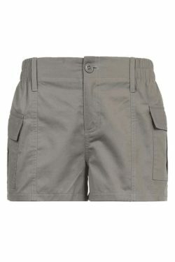 Vintage Low Rise Asymmetric Cargo Shorts - Y2K Fashion with a Grunge Aesthetic