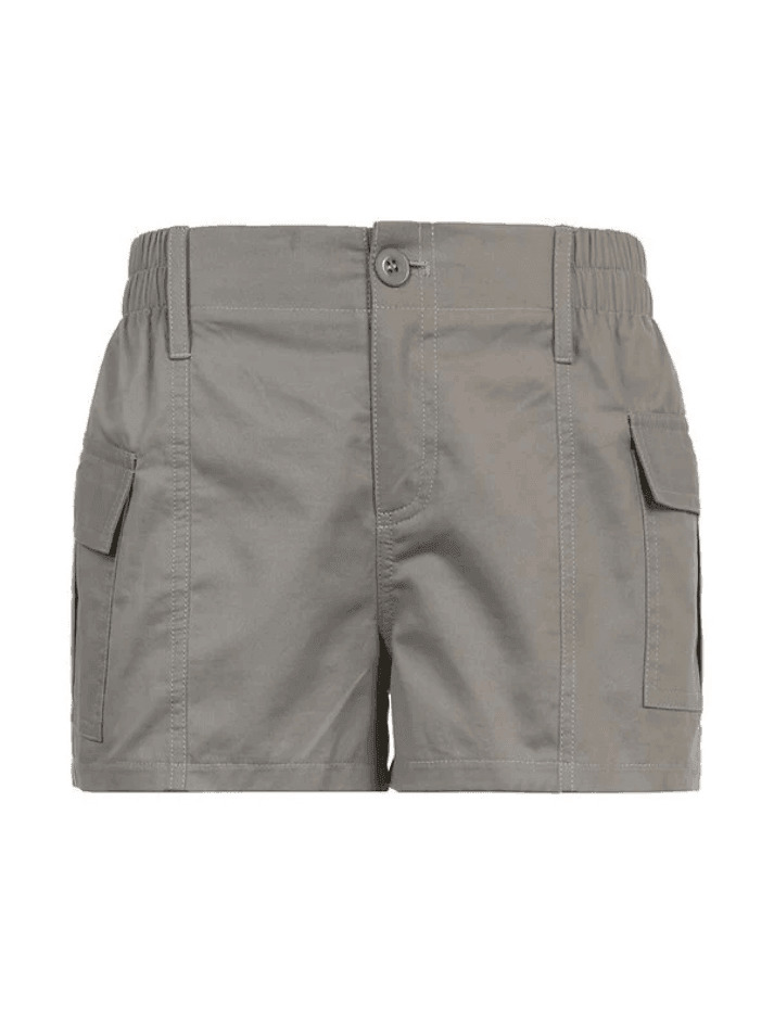 Vintage Low Rise Asymmetric Cargo Shorts - Y2K Fashion with a Grunge Aesthetic Vintage Low Rise Asymmetric Cargo Shorts - Y2K Fashion with a Grunge Aesthetic