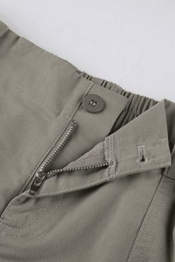 Vintage Low Rise Asymmetric Cargo Shorts - Y2K Fashion with a Grunge Aesthetic