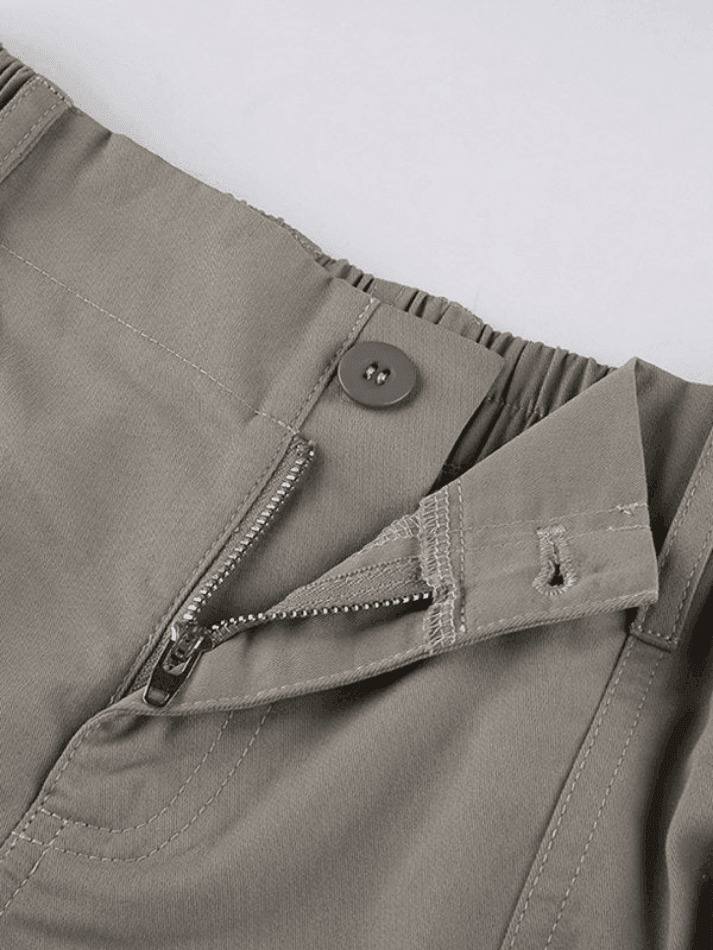 Vintage Low Rise Asymmetric Cargo Shorts - Y2K Fashion with a Grunge Aesthetic Vintage Low Rise Asymmetric Cargo Shorts - Y2K Fashion with a Grunge Aesthetic