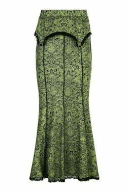 Vintage Mermaid Patchwork Printed Maxi Skirt - Y2K Fashion Statement with Coquette Aesthetic Flair