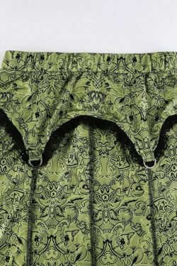 Vintage Mermaid Patchwork Printed Maxi Skirt - Y2K Fashion Statement with Coquette Aesthetic Flair