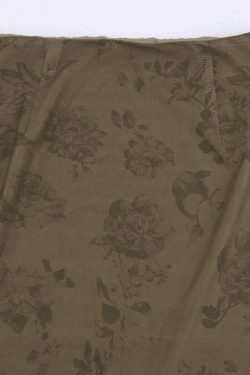Vintage Mesh Floral Maxi Skirt - Y2K Aesthetic Coquette Grunge Outfit