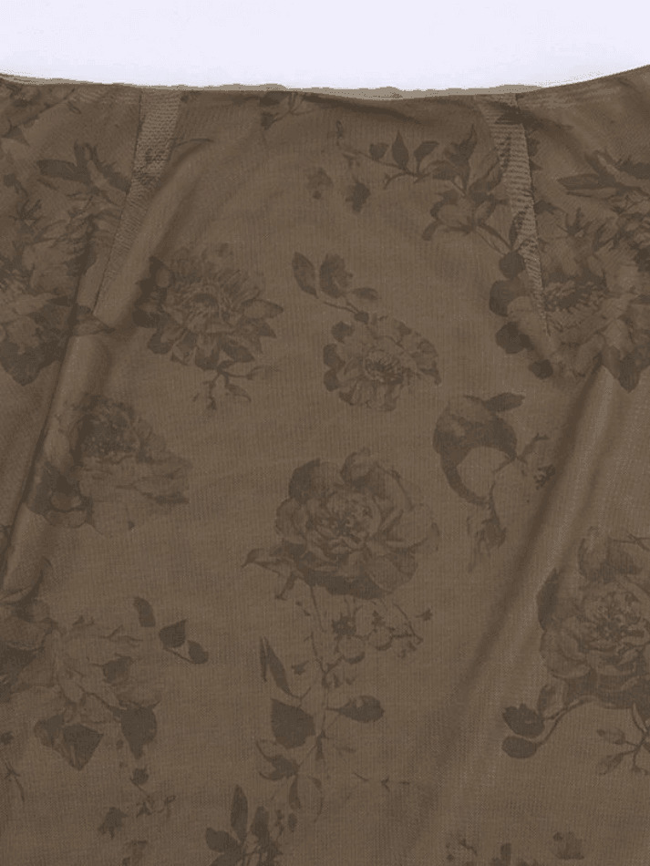 Vintage Mesh Floral Maxi Skirt - Y2K Aesthetic Coquette Grunge Outfit