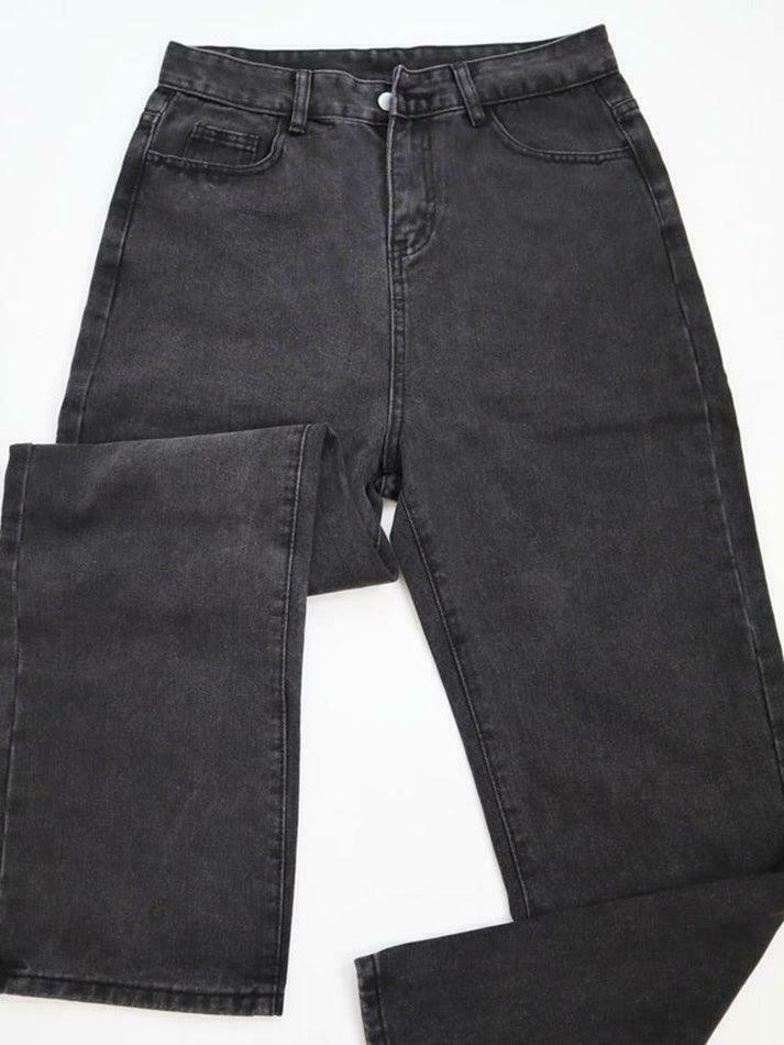 Vintage Mid Waist Loose Fit Jeans - Y2K Fashion with Coquette Aesthetic & Grunge Vibes