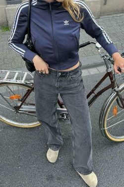 Vintage Mid Waist Loose Fit Jeans - Y2K Fashion with Coquette Aesthetic & Grunge Vibes