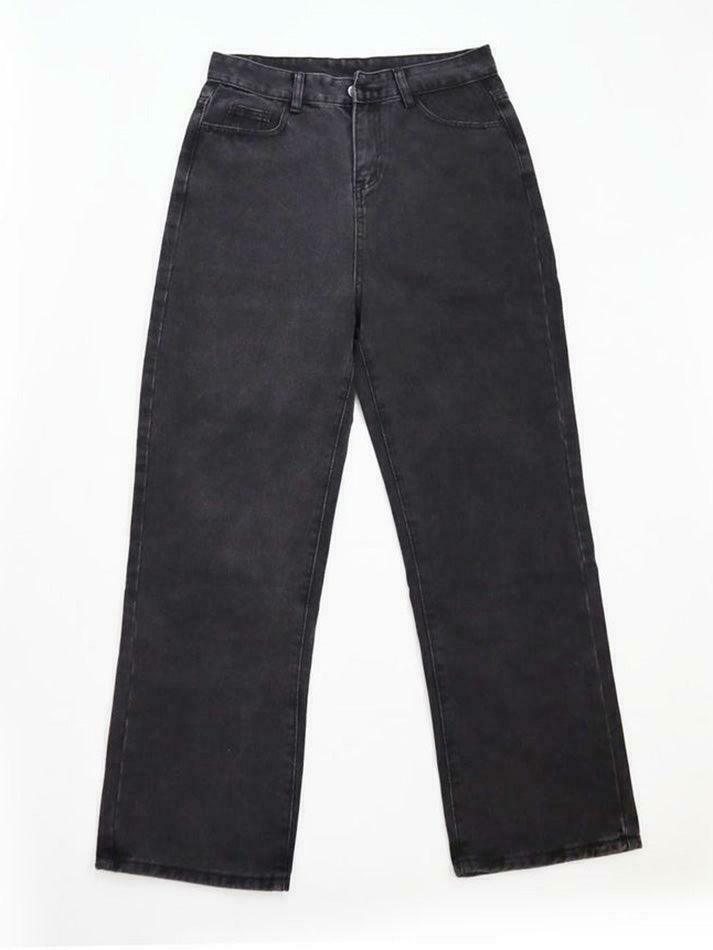 Vintage Mid Waist Loose Fit Jeans - Y2K Fashion with Coquette Aesthetic & Grunge Vibes