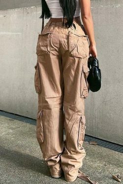 Vintage Multi Pocket Patched Cargo Jeans - Y2K Aesthetic Grunge Style - Coquette Fashion Retro Denim