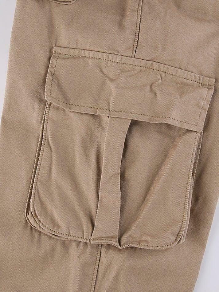 Vintage Multi Pocket Patched Cargo Jeans - Y2K Aesthetic Grunge Style - Coquette Fashion Retro Denim