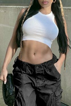 Vintage Multi Pocket Patched Cargo Jeans - Y2K Aesthetic Grunge Style - Coquette Fashion Retro Denim