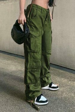 Vintage Multi Pocket Patched Cargo Jeans - Y2K Aesthetic Grunge Style - Coquette Fashion Retro Denim