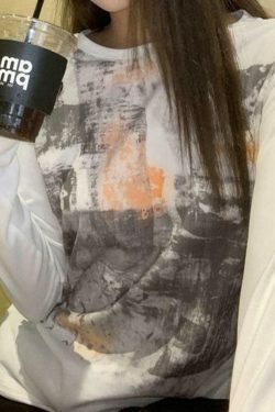 Vintage Newspaper Print Long Sleeve Tee - Y2K Fashion Women's Top with Coquette Aesthetic