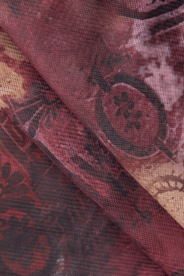 Vintage Paisley Mesh Cami: Y2K Aesthetic Top - Coquette & Grunge Fashion