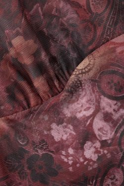 Vintage Paisley Mesh Cami: Y2K Aesthetic Top - Coquette & Grunge Fashion