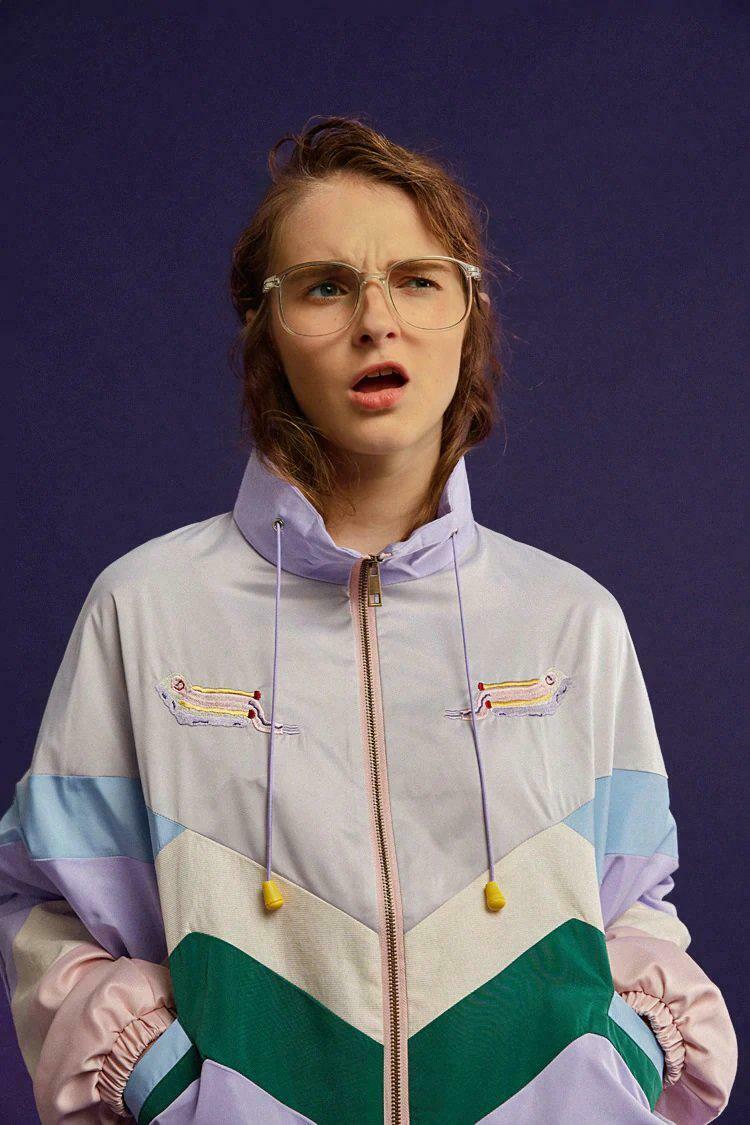 Vintage Pastel Jacket - Y2K Aesthetic Outerwear for Women - Coquette Style Grunge