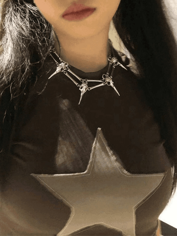 Vintage Patch Star Short Sleeve Tee - Y2K Aesthetic Top for Women - Coquette Grunge Outfit