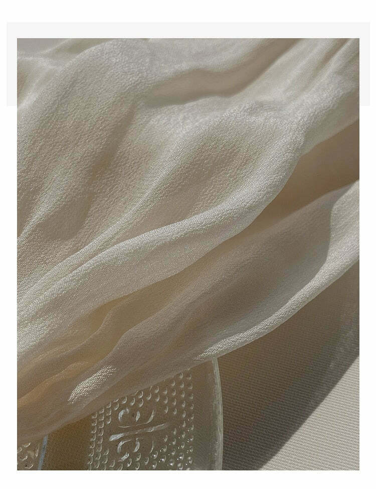 Vintage Pearl Elegance Midi Dress with Puff Sleeves - Y2K Fashion Aesthetic for Women